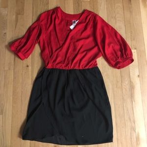 Awesome red and black work dress